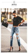 Load image into Gallery viewer, 2020 Spring Fashion Hole Ripped Jeans Women Destroyed Cool Denim Mid Waist Skinny Jeans Pants Summer Slim Pencil Jeans Trousers