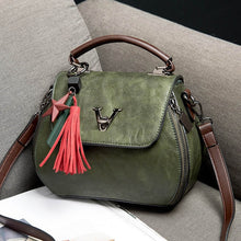 Load image into Gallery viewer, 2020 Genuine Leather Women Bags V letters Designer Handbags Luxury Lady Shoulder Crossbody Bag Tassel Women Brand Messenger Bag