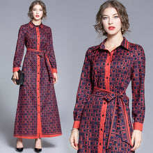 Load image into Gallery viewer, Make spot - loose big European and American fashion joker positioning printed long summer dress shirts