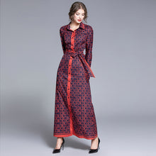 Load image into Gallery viewer, Make spot - loose big European and American fashion joker positioning printed long summer dress shirts