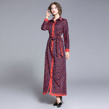 Load image into Gallery viewer, Make spot - loose big European and American fashion joker positioning printed long summer dress shirts