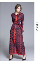 Load image into Gallery viewer, Make spot - loose big European and American fashion joker positioning printed long summer dress shirts