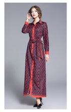 Load image into Gallery viewer, Make spot - loose big European and American fashion joker positioning printed long summer dress shirts