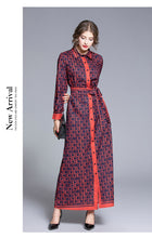 Load image into Gallery viewer, Make spot - loose big European and American fashion joker positioning printed long summer dress shirts