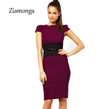 Load image into Gallery viewer, European And American Design 2017 New Fashion Women Elegant Knee Length Autumn Bodycon Pencil Casual Dress With Belt 0423