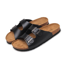 Load image into Gallery viewer, Men &amp; Women Cork Fashion Sandals 2020 Casual Summer Beach Gladiator Buckle Two Straps Shoe Flat Slippers Dropshipping