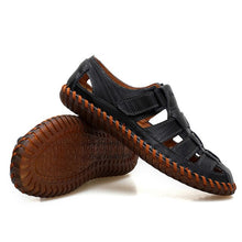 Load image into Gallery viewer, Summer Genuine Leather Men Sandals 2020 Leisure Beach Men Shoes High Quality Breathable Sandals The Men&#39;s Sandals Big size 39-47