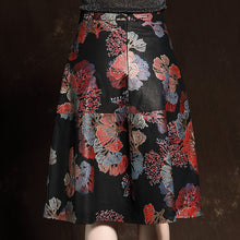 Load image into Gallery viewer, OL Style 100% Real Leather Skirt Female Street Printed Pleated Midi Skirt Plus Size Elegant High Waist Sheepskin Office Skirt