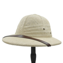 Load image into Gallery viewer, Helmet Pith Fedora Hats For Women Men Vietnam War Army Sun Hat Dad Boater Bucket Hats Safari Jungle Miners Cap