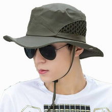 Load image into Gallery viewer, Hat Cap Fishing Hunting Safari Summer Men Sun Hat Fishermans Hat Men and Women Outdoor Caps Straw Bucket Hat