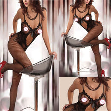 Load image into Gallery viewer, Sexy Fishnet Erotic Lingerie Plus Size Hot Erotic Costumes Teddy Lenceria Sex Clothes Open Crotch Baby Doll Mujer Sexy Underwear