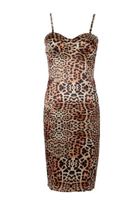 Newest Sexy V Neck Leopard Women Summer Dress Celebrity Designer Fashion Dress Vestido