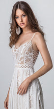 Load image into Gallery viewer, Sexy lace beach bohemian spaghetti straps bridal plus size wedding gown dress REAL PHOTO FACTORY PRICE