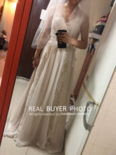 Load image into Gallery viewer, Sexy lace beach bohemian spaghetti straps bridal plus size wedding gown dress REAL PHOTO FACTORY PRICE