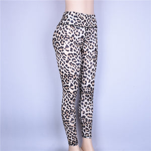 NORMOV New Workout Leggings Women Sexy High Waist Female Clothing Leopard Printed Leggins Push Up Fitness Leggings Femme