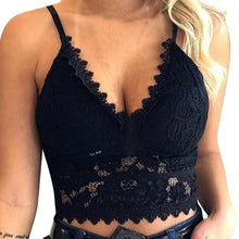 Load image into Gallery viewer, Plus Size Lace Vest Summer Top Wireless Bra Crop Top Women Lingerie Sexy V-Neck Tank Top Tee Crop Top feminino sexy bra