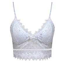 Load image into Gallery viewer, Plus Size Lace Vest Summer Top Wireless Bra Crop Top Women Lingerie Sexy V-Neck Tank Top Tee Crop Top feminino sexy bra