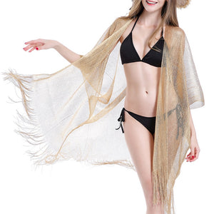 Fringed beach Wear Gold Bikini 2020 Sexy Swimsuit Cover-ups Kimono New