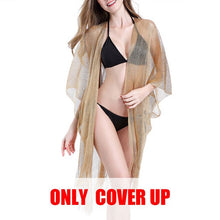 Load image into Gallery viewer, Fringed beach Wear Gold Bikini 2020 Sexy Swimsuit Cover-ups Kimono New