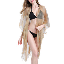 Load image into Gallery viewer, Fringed beach Wear Gold Bikini 2020 Sexy Swimsuit Cover-ups Kimono New