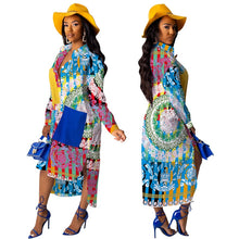 Load image into Gallery viewer, African Dresses For Women Dashiki Summer Plus Size Dress Ladies Traditional African Print Clothing Bazin Ankara Dresses