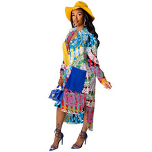 Load image into Gallery viewer, African Dresses For Women Dashiki Summer Plus Size Dress Ladies Traditional African Print Clothing Bazin Ankara Dresses