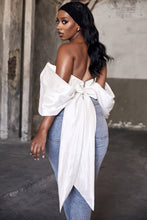 Load image into Gallery viewer, Townlike Deep V Black Bow Sexy Crop Top Women Strapless Summer Tops Off Shoulder Bandage Crop Tank Top Streetwear Cropped 2020