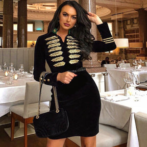 Seamyla 2020 New Women Bandage Dress Vestidos Fashion Embroidery Celebrity Party Dress Sexy Black Bodycon Runway Club Dresses