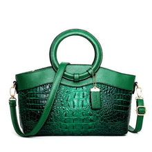 Load image into Gallery viewer, Gykaeo Luxury Handbags Women Bags Designer Crocodile Woman Leather Handbag Ladies Green Party Tote Shoulder Bags Sac A Main 2020