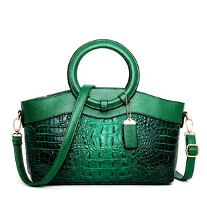 Gykaeo Luxury Handbags Women Bags Designer Crocodile Woman Leather Handbag Ladies Green Party Tote Shoulder Bags Sac A Main 2020