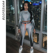 Load image into Gallery viewer, BOOFEENAA Sexy Bodycon Two Piece Set Long Sleeve Crop Top and Sweat Pants Women Clothes Winter Outfits Matching Sets C87-AF36