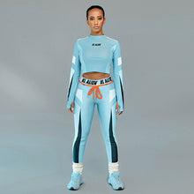 Load image into Gallery viewer, BOOFEENAA Sexy Bodycon Two Piece Set Long Sleeve Crop Top and Sweat Pants Women Clothes Winter Outfits Matching Sets C87-AF36