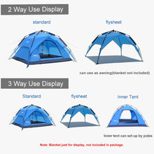 Load image into Gallery viewer, Desert&amp;Fox Automatic Tent 3-4 Person Camping Tent,Easy Instant Setup for Sun Shelter,Travelling,Hiking