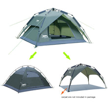 Load image into Gallery viewer, Desert&amp;Fox Automatic Tent 3-4 Person Camping Tent,Easy Instant Setup for Sun Shelter,Travelling,Hiking