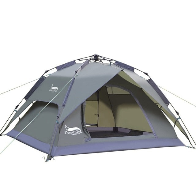 Desert&Fox Automatic Tent 3-4 Person Camping Tent,Easy Instant Setup for Sun Shelter,Travelling,Hiking