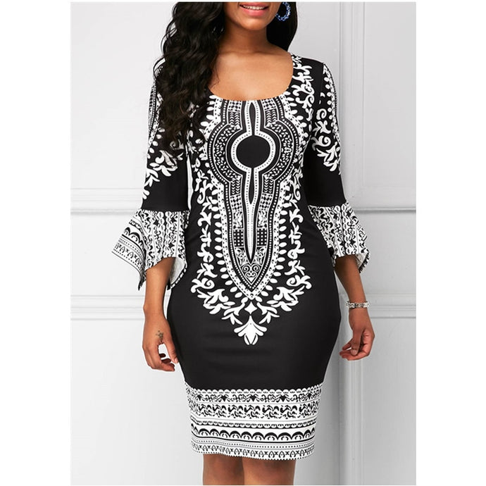 New sexy fashion African women printing plus size dress