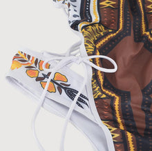 Load image into Gallery viewer, Vintage African Ethnic Print Brazilian One Piece Monokini