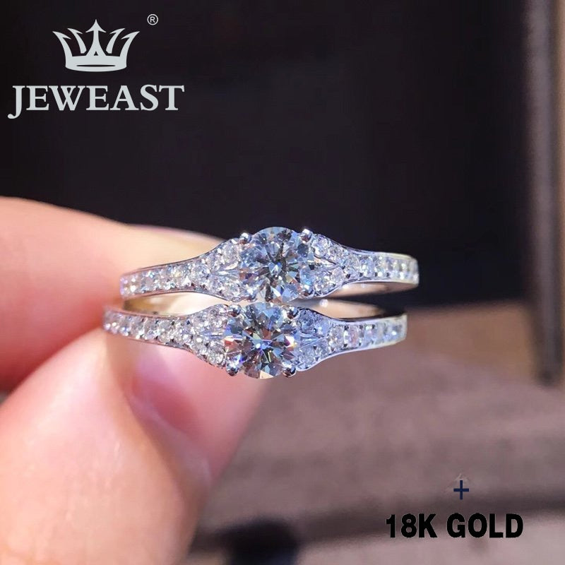 Natural Diamond 18K Gold Pure Gold Ring Beautiful Gemstone Ring Good Upscale Trendy Classic Party Fine Jewelry Hot Sell New 2020