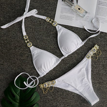 Load image into Gallery viewer, Rhinestone Crystal Diamond Metal Chain Luxury Aristocratic Swimming Suit