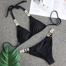 Load image into Gallery viewer, Rhinestone Crystal Diamond Metal Chain Luxury Aristocratic Swimming Suit