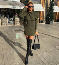 Load image into Gallery viewer, 2020 New Arrival Green Mini Dress Sexy Vintage Elgant Party Dress Celebrity Fashion Women Dress Party Club Wear Spring Outfit