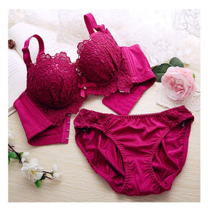 Push Up Bra Set Sexy Lingerie Underwear Women Panties And Bralette Underclothes Female Underwear  Embroidery Cotton Bralet Set