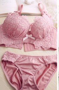 Push Up Bra Set Sexy Lingerie Underwear Women Panties And Bralette Underclothes Female Underwear  Embroidery Cotton Bralet Set