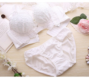 Push Up Bra Set Sexy Lingerie Underwear Women Panties And Bralette Underclothes Female Underwear  Embroidery Cotton Bralet Set