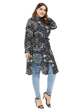 Load image into Gallery viewer, Muslim Women Long Sleeve Printed Top Long Shirt Tops Abaya Turkey T-Shirt Arab Dubai Fashion Islamic Casual Plus Size