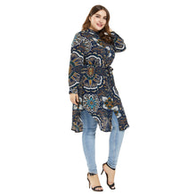 Load image into Gallery viewer, Muslim Women Long Sleeve Printed Top Long Shirt Tops Abaya Turkey T-Shirt Arab Dubai Fashion Islamic Casual Plus Size