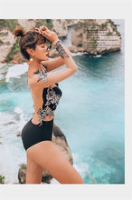 Load image into Gallery viewer, Women&#39;s One Piece Push Up White Long Sleeve Backless Bikini Set