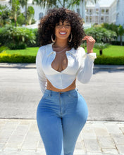 Load image into Gallery viewer, ANJAMANOR Sexy Womens Tops and Blouses Open Back Long Sleeve Crop Top Shirts Spring 2020 Casual Clothing Plus Sizes D48-AZ43