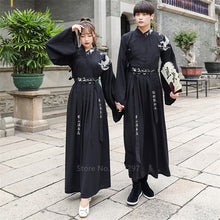 Load image into Gallery viewer, Japanese Dragon Embroidery Women Kimono Dress Men Samurai Costume Cosplay Cardigan Yukata Traditional Cosplay Party Halloween