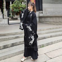 Load image into Gallery viewer, Japanese Dragon Embroidery Women Kimono Dress Men Samurai Costume Cosplay Cardigan Yukata Traditional Cosplay Party Halloween